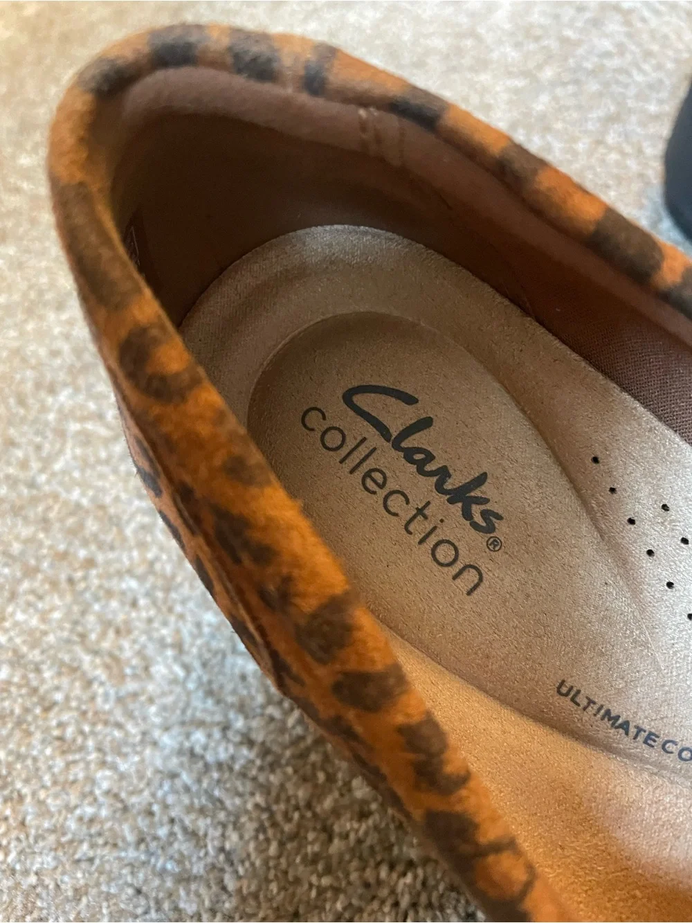Clark’s Collection Zylah Erin Leopard Print Platform Loafers - Slip-Ons Size 8
